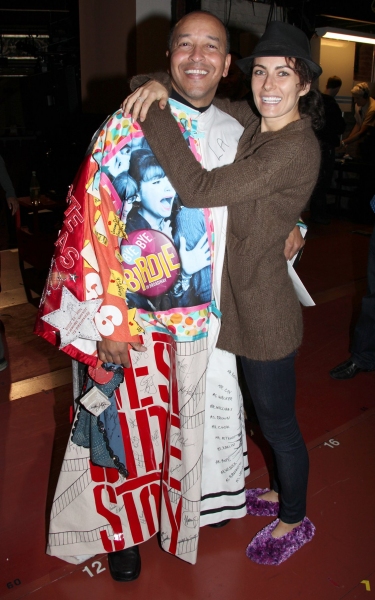 TC Montgomery (Gypsy Robe Receipient for "Scottsboro Boys") with Laura Benanti  Photo