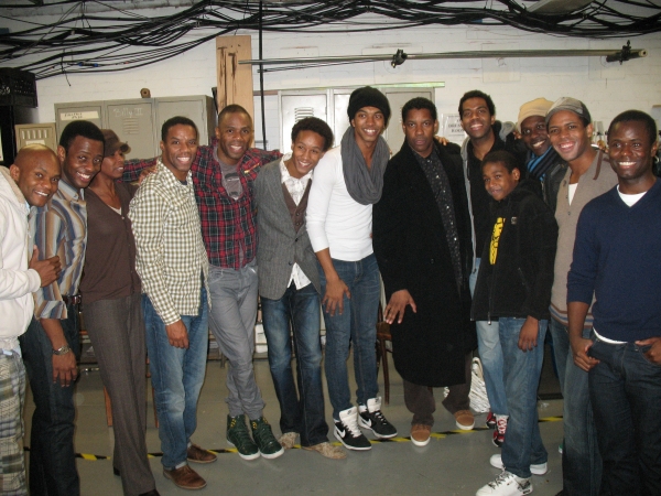 Photo Flash: Denzel Washington Visits Cast of THE SCOTTSBORO BOYS Image