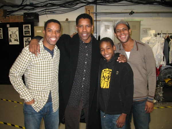 Photo Flash: Denzel Washington Visits Cast of THE SCOTTSBORO BOYS Image