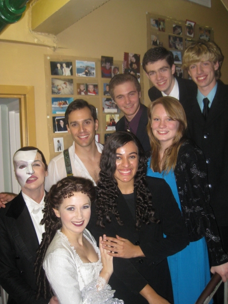 Photo Flash: High School PHANTOM Cast Visits Broadway Production Image