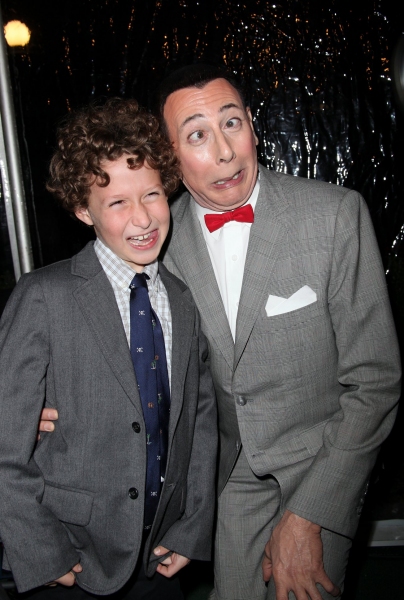 Paul Reubens as Pee-Wee Herman with a young fan Photo