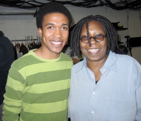 Clinton Roane and Whoopi Goldberg  Photo