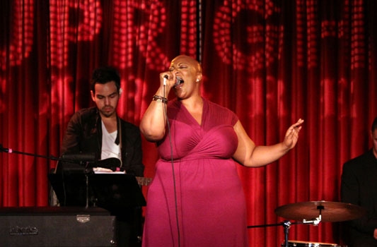 Frenchie Davis performs at Upright Cabaret's 