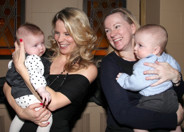Kelli O'Hara & Kathleen Marshall with Kathleen's babies Ella & Nathanie Photo