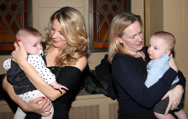 Kelli O'Hara & Kathleen Marshall with Kathleen's babies Ella & Nathanie Photo