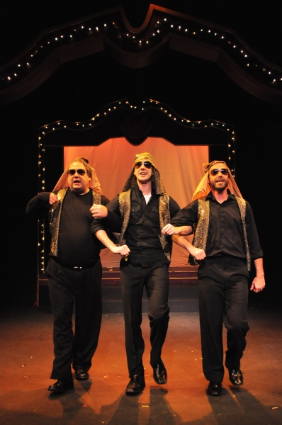 Stephen Hunt, Jason Gloye and Michael Shelton in Disco Nativity from 2007  Photo