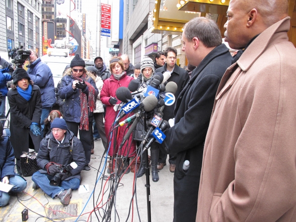  Assemblyman Rory Lancman Hold Safety Press Conference at SPIDER-MAN Theater Photo