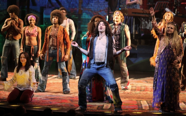 Ace Young & Diana DeGarmo  - "HAIR" at the Al Hirschfeld Theatre on 3/9/2010 Photo