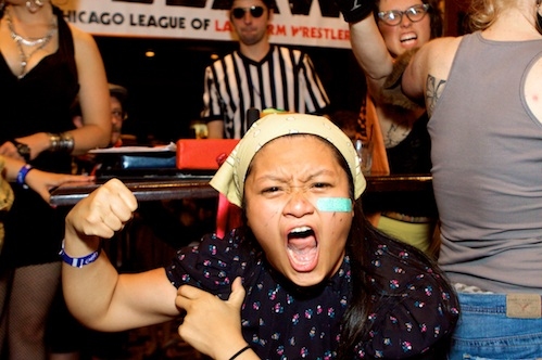 Photo Flash: Sideshow Theatre Hosts Benefit Featuring Lady Arm Wrestlers 