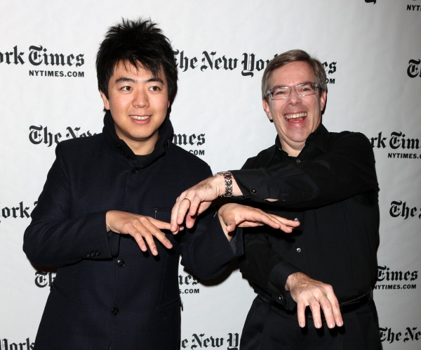 Classical pianist Lang Lang and writer James Barron  Photo