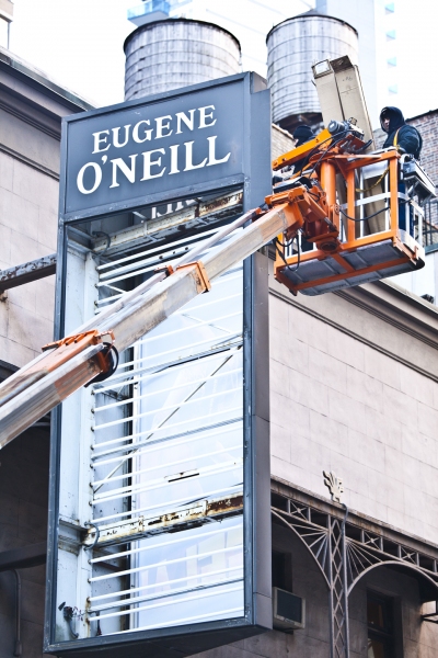 Photo Coverage: BOOK OF MORMON Marquee is Going Up! Part 1 Image