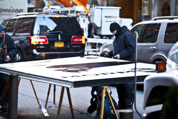 Photo Coverage: BOOK OF MORMON Marquee is Going Up! Part 1 Image