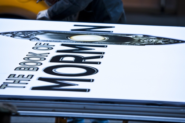 Photo Coverage: BOOK OF MORMON Marquee is Going Up! Part 1 Image
