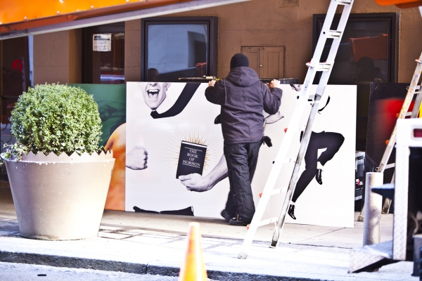 Photo Coverage: BOOK OF MORMON Marquee is Going Up! Part 2 