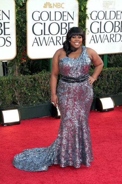  Amber Riley pictured at the 68th Annual Golden Globe Awards held at The Beverly Hilt Photo
