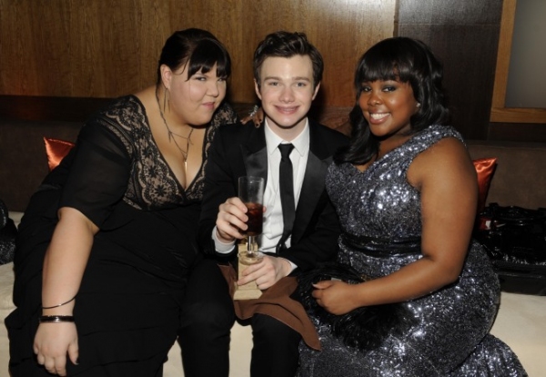 GOLDEN GLOBE AWARDS VIEWING PARTY AND POST-SHOW CELEBRATION: (L-R):  GLEE'S Ashley Fi Photo