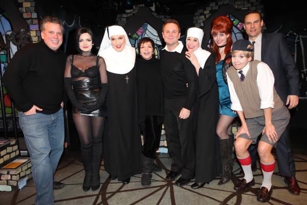 Liza Minnelli, Sam Harris & Billy Stritch visit the cast of 'The Divine Sister' Aliso Photo