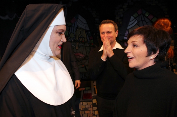 Liza Minnelli & Sam Harris visit Charles Busch & the cast of 'The Divine Sister' at t Photo