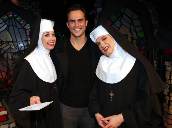 Cheyenne Jackson visits Julie Halston, Charles Busch & the cast of 'The Divine Sister Photo