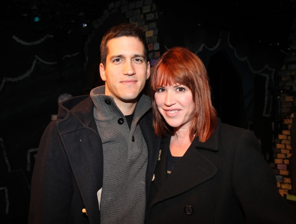 Molly Ringwald & Panio Gianopoulos visits the cast of 'The Divine Sister' Backstage a Photo