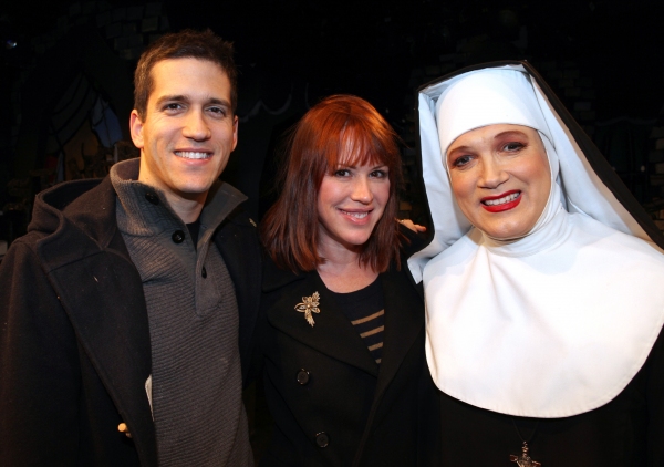 Molly Ringwald & Panio Gianopoulos visit Charles Busch & the cast of 'The Divine Sist Photo