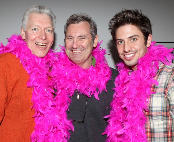 Tony Sheldon & Garry McQuinn & Nick Adams attending the Broadway Original Cast Record Photo