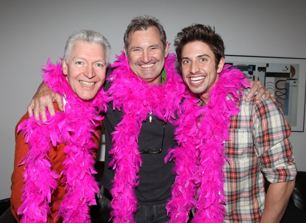 Tony Sheldon & Garry McQuinn & Nick Adams attending the Broadway Original Cast Record Photo