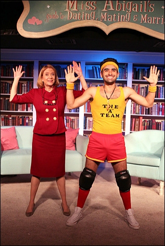 Eve Plumb as Miss Abigail and Mauricio Perez as Paco. Photo
