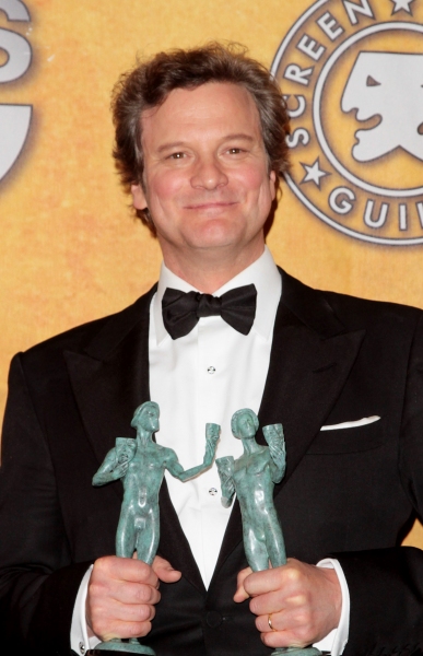 Colin Firth pictured at the 17th Annual Screen Actors Guild Awards Press Room held at Photo