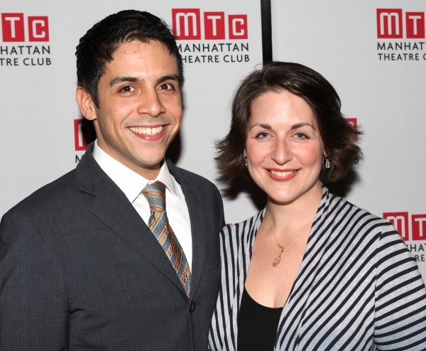 Matthew Lopez; Mandy Greenfield attending the Manhattan Theatre Club's  Photo