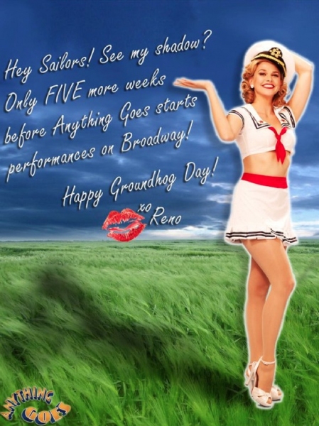 Photo Coverage: 'Reno Sweeney' Sutton Foster Wishes You a Happy Groundhog Day Image