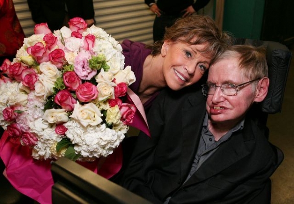 Jane Fonda and Stephen Hawking Photo