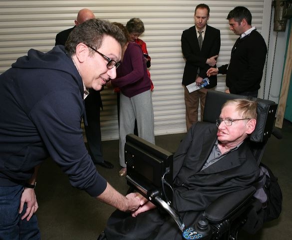 Moises Kaufman and Stephen Hawking Photo