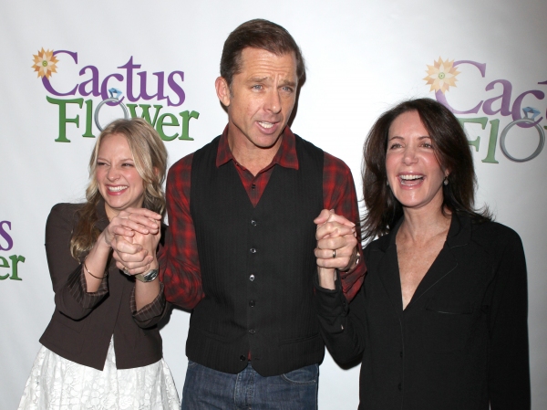 Jenni Barber, Maxwell Caulfield and Lois Robbins attends the 'Cactus Flower' Meet & G Photo