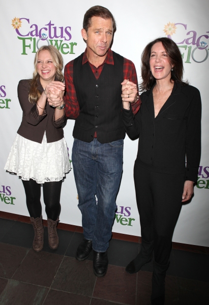 Jenni Barber, Maxwell Caulfield and Lois Robbins attends the 'Cactus Flower' Meet & G Photo