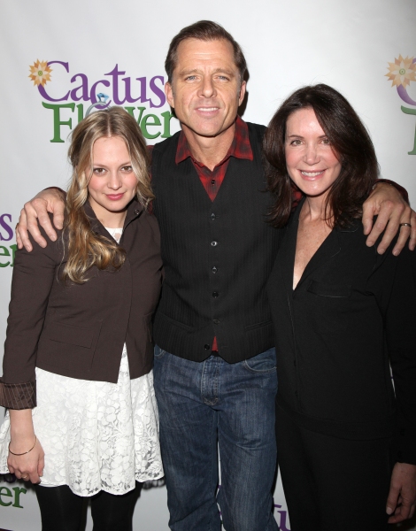 Jenni Barber, Maxwell Caulfield and Lois Robbins attends the 'Cactus Flower' Meet & G Photo