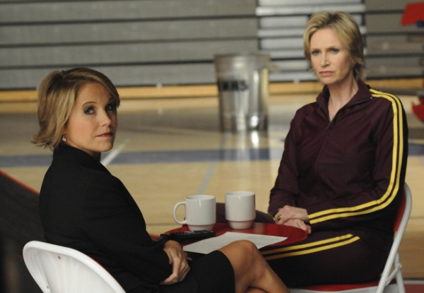 Photo Flash: Katie Couric & Jane Lynch on GLEE Image