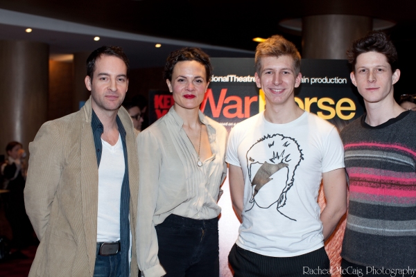 Canadian Graham Coffing and members of the original West End cast of War Horse Photo