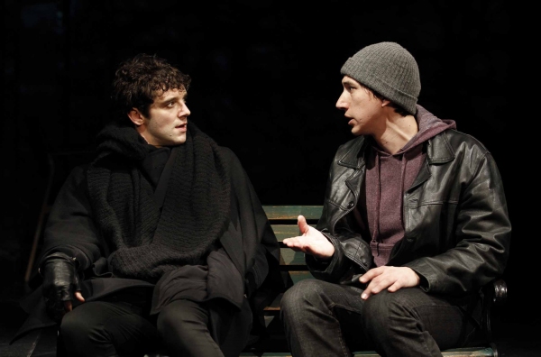 Michael Urie as 'Prior Walter' and Adam Driver as 'Louis Ironson' Photo
