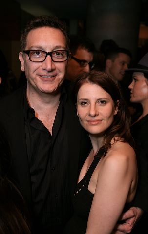 Moises Kaufman (L) and actress Mia Baron Photo
