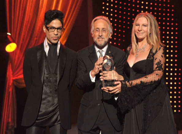 Prince, National Academy of Recording Arts and Sciences president Neil Portnow and Barbra Streisand
 at 