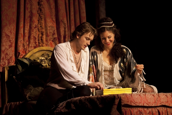 Jenny Powers as Veronica Franco and James Snyder as Marco Venier Photo
