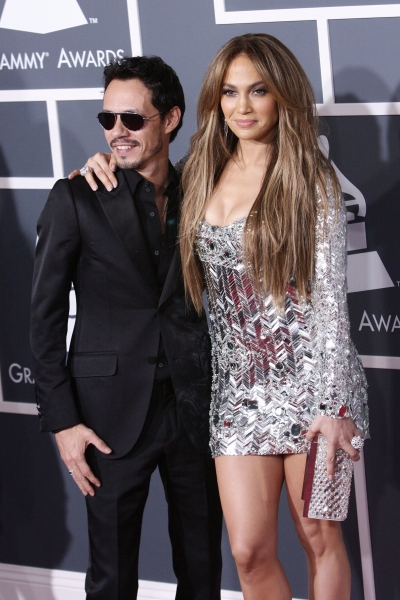 Marc Anthony and Jennifer Lopez pictured at The 53rd Annual GRAMMY Awards held at Sta Photo