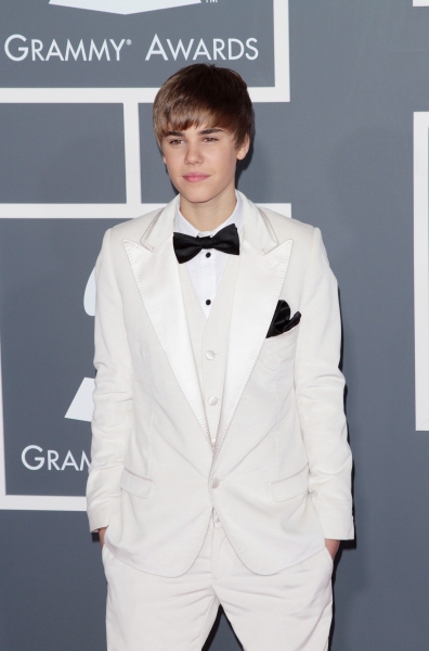 Justin Bieber pictured at The 53rd Annual GRAMMY Awards held at Staples Center in Los Photo