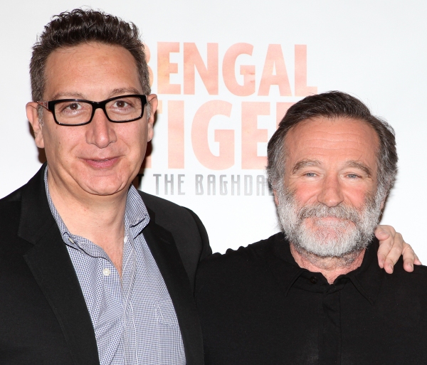Moises Kaufman and Robin Williams attends the 'Bengal Tiger at The Baghdad Zoo' Meet  Photo