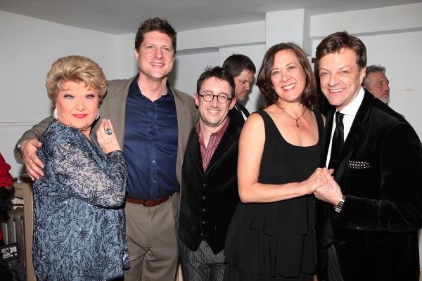 Marilyn Mayes, Christopher Sieber, Andrew, Karen Ziemba & Jim Caruso Backstage at The Photo