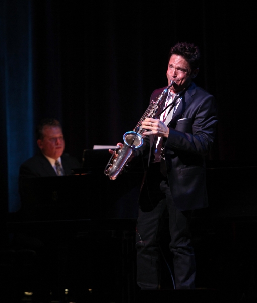 Billy Stritch & Dave Koz performing at The Best of Jim Caruso's Cast Party, a Benefit Photo