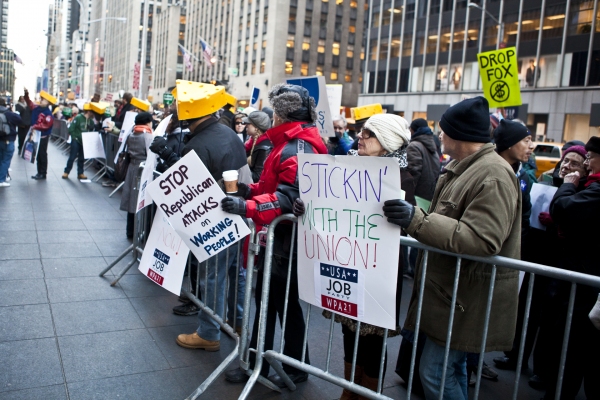 Photo Coverage: AEA Supports Wisconsin Workers at NYC Rally 
