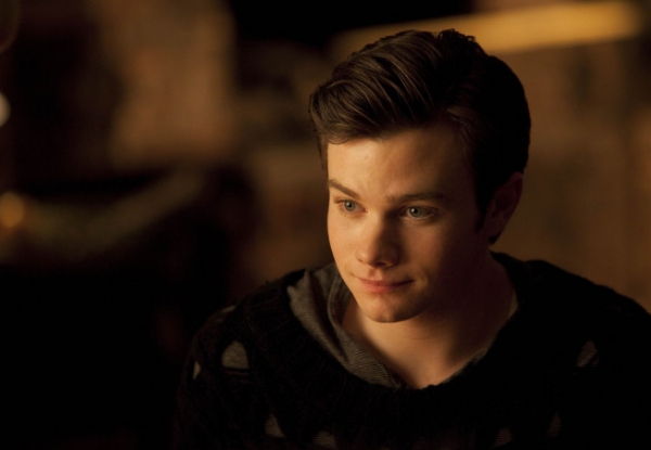 Kurt (Chris Colfer) has a heart-to-heart with his father. 
 Photo