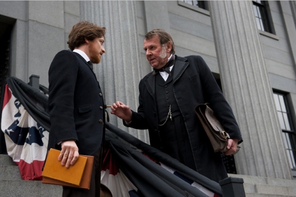 James McAvoy as Frederick Aiken and Tom Wilkinson as Reverdy Johnson Photo